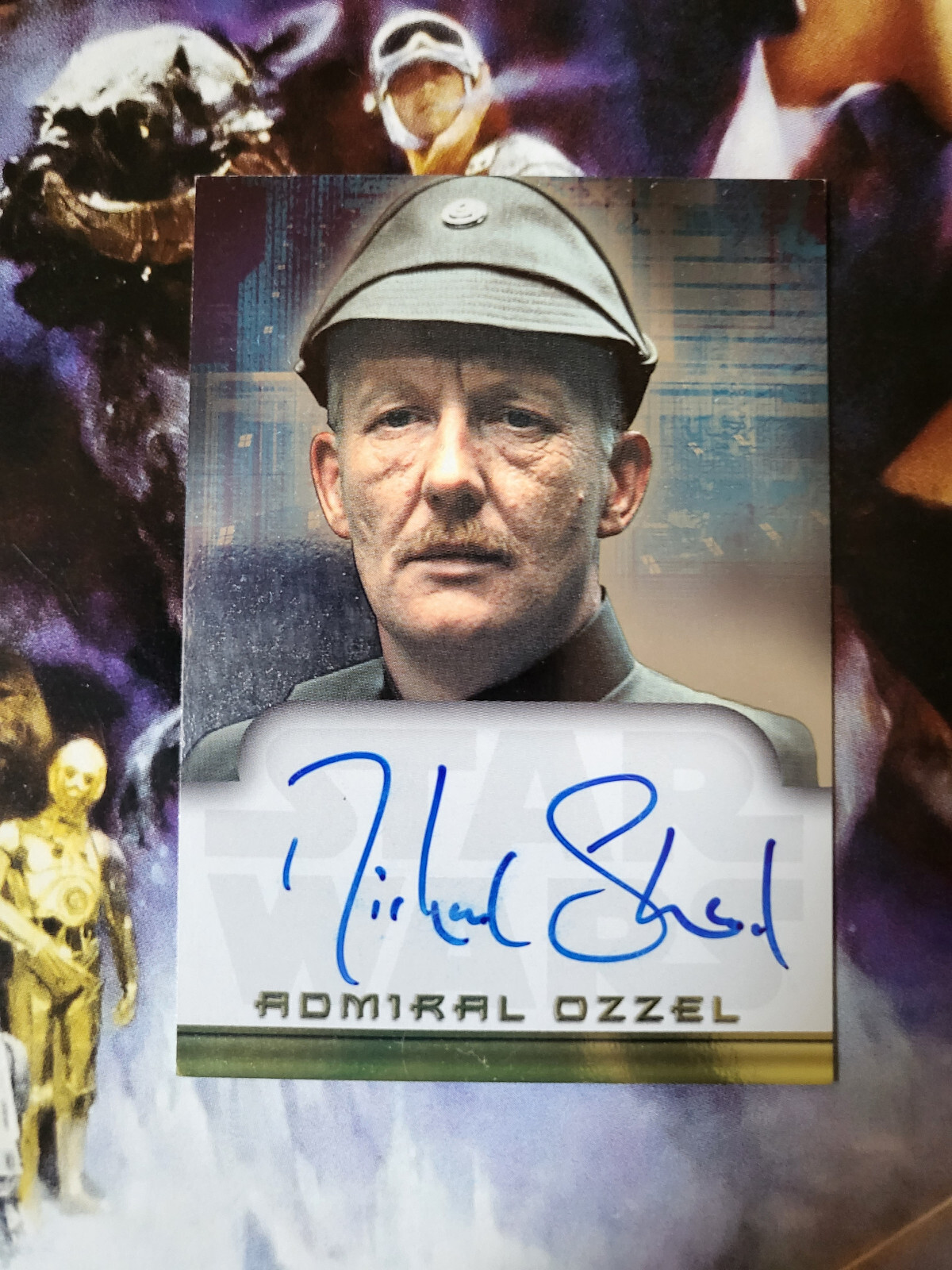Michael Sheard Star Wars 2001 Topps Evolution Autograph trading card — raw and PSA graded price guide