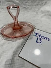 Depression Glass, Pink, Candy Dish, Trinket Tray, Vintage!
