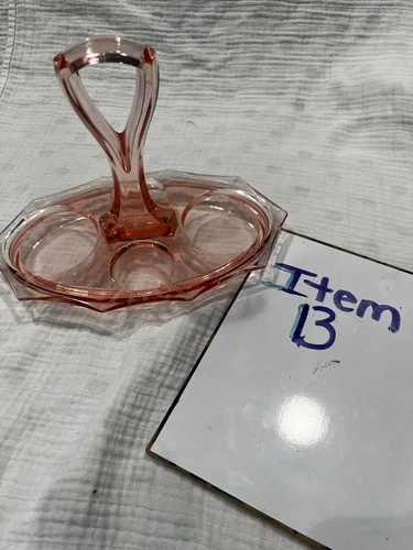 Depression Glass, Pink, Candy Dish, Trinket Tray, Vintage!