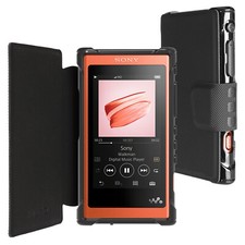Resolute Series Flip Case Cover for Sony Walkman A55L, NWA56 + Screen Prot Black