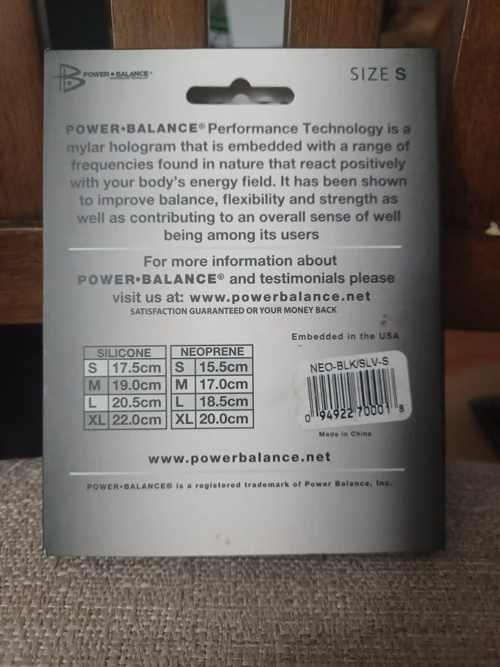 Rare Material POWER BALANCE bracelet Size Small Not The Silicon Type Color Gray - Image 3 of 3