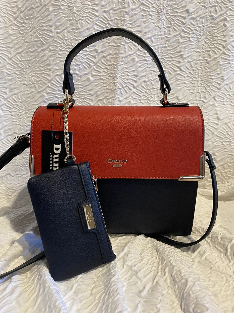 Dune London Red Black Blue wristlet
