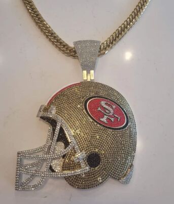 49ers Super Bling Helmet Medallion with chain | eBay