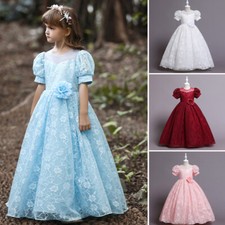 Kids Princess Dress Flower Girls Christmas Gown Bridesmaid Wedding Party Pageant
