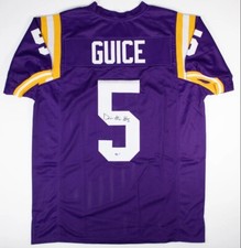 DERRIUS GUICE Signed LSU Tigers Custom XL Jersey (Leaf Authenticated)