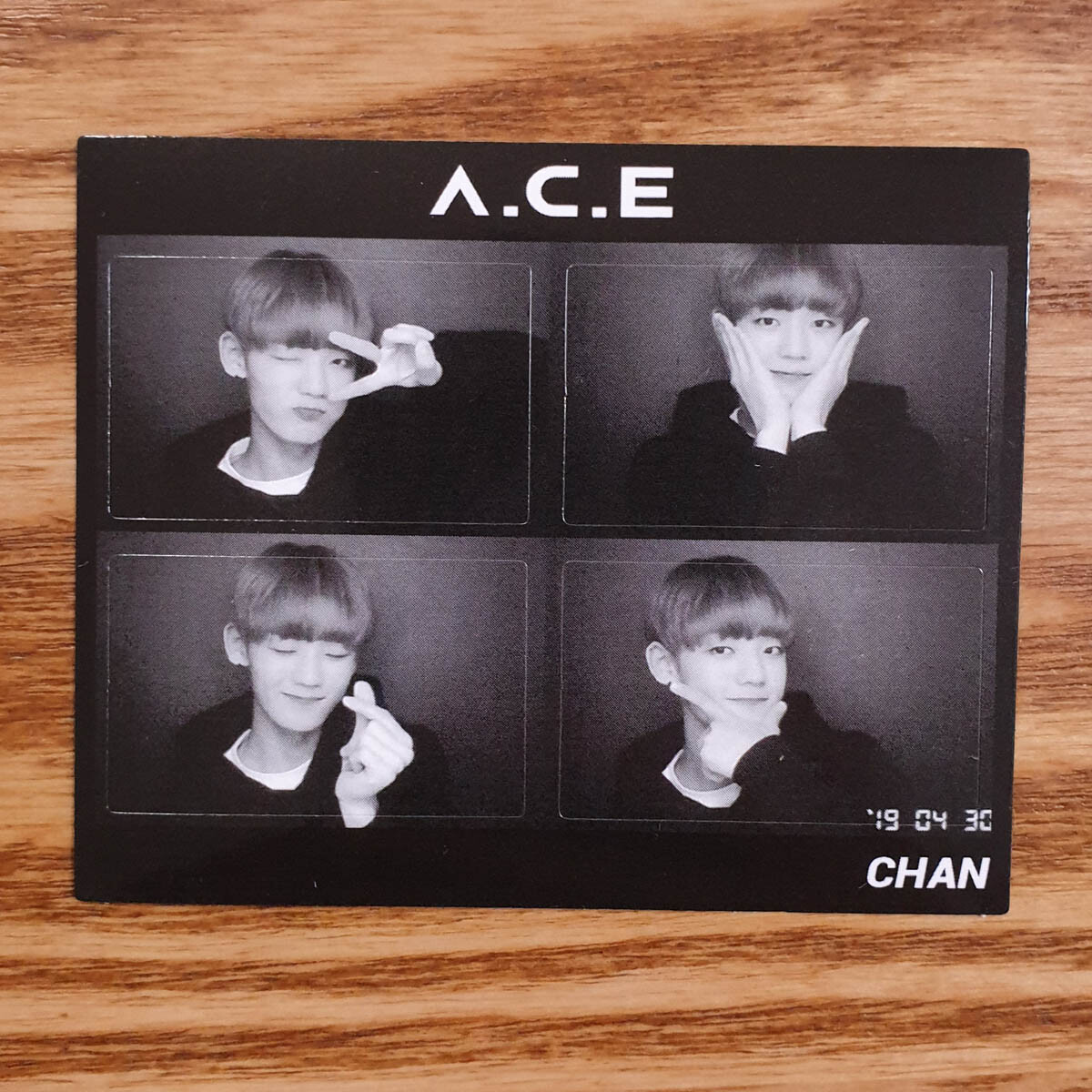 Chan Official Sticker A.C.E 2nd Mini Album Under Cover Ace Kpop Genuine