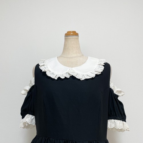 NWT Ank Rouge Sanrio Kuromi Dress Black M Gothic Lolita Kawaii Jiraikei Japan - Picture 4 of 18