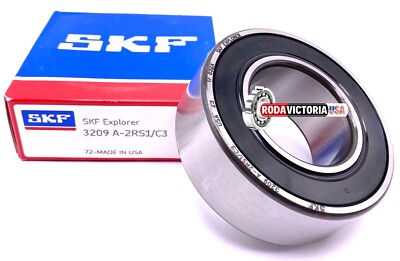 Cuscinetto A Sfere 5209 2RS 45x85x30.2 Mm &ndash; Doppia Fila Obliquo Acciaio Al Cromo
