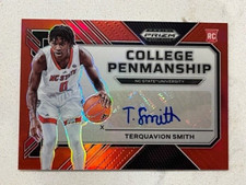 TERQUAVION SMITH 2023-24 Panini Prizm Draft Picks RED AUTO # 91/149 Autograph
