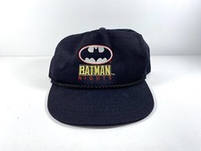 Vtg Batman Nights Six Flags SnapBack Hat Black Youth Size 1992/93 Rare
