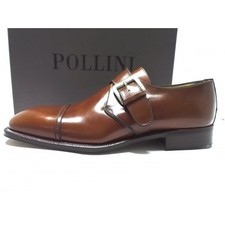 Scarpe Classiche Uomo Classico Vera Pelle Cuoio Artigianale Fibbia Made Italy 