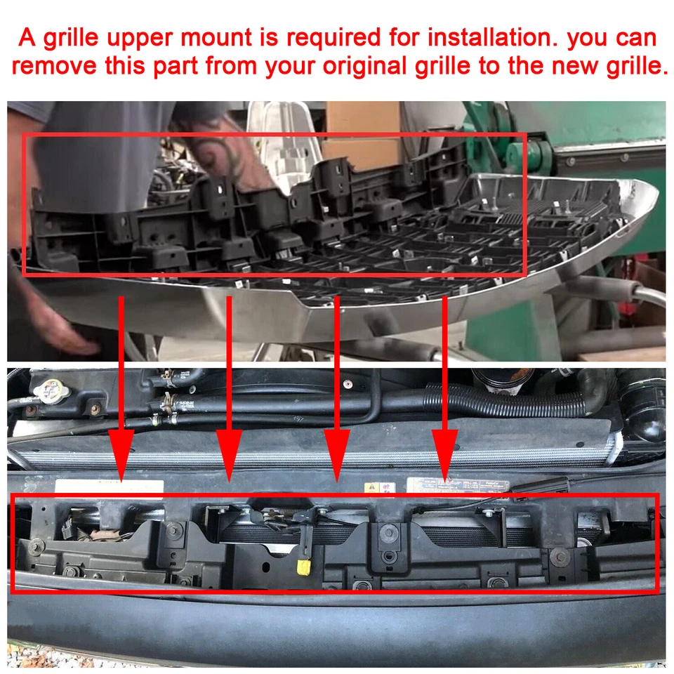 Front Radiator Grille For 2011-2016 Ford F250 F350 F450 Super Duty Black - Image 3 of 4