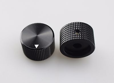 4 x Aluminum Hi-Fi Control Knob Insert Type 20mmDx13mmH Black 6mm Shaft