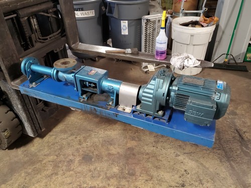😎 MOYNO 1 HP PROGRESSING CAVITY PUMP 1 1/2" FLANGED 203/460 VAC  A2P-CDQ3APA