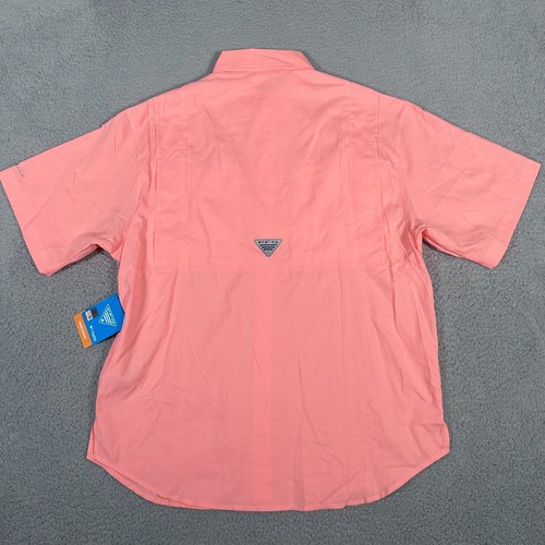 Montana Grizzlies Shirt Mens Medium Pink Columbia PFG Fishing Tamiami Button New - Picture 9 of 10