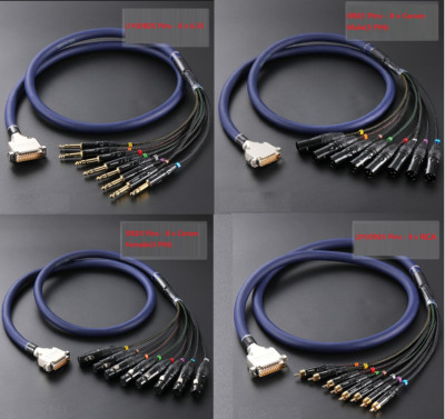 25 PIN DSUB Aux Kabel Klinke Audio DB25 zu 8x Buchse Stecker 6.35 XLR auf Klinke