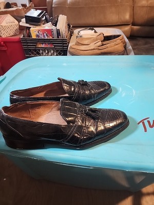 Giorgio Brutini Mens Dress Shoes Black Leather Snakeskin  display picture 1