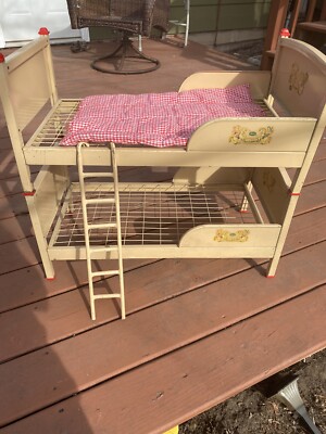 Amsco Vintage 1950s Pressed Metal ''Doll-E-Bunk Beds'' Antique Original Bed Rare