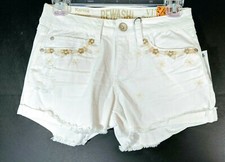 Rewash Brand Womens White Floral Embroidered White Shorts Sz. 1 / 25 NWT