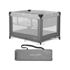 Zazzy Portable Playard with Bassinet in Grey, Packable and Easy Setup Baby Playa