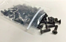 YFS JCA04032-55 Flat Socket Cap Screw 1/4-20 x 1" (Pack of 55) Black Plain