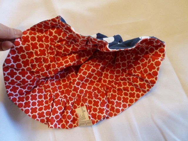 GRAND SIERRA BABY GIRL RUFFLE BUCKET HAT 12-18 4TH OF JULY RED BLUE WHITE DOT - Image 4 of 4