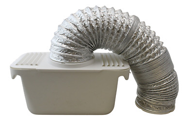 Indoor Dryer Lint Trap Vent Kit 48'' Flexible Aluminum Hose Interlocking System