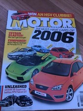 MOTOR Car magazine B JAN 2006 VEYRON VANTAGE 911 S FPV GT 300C CSV 375i 612 GTP