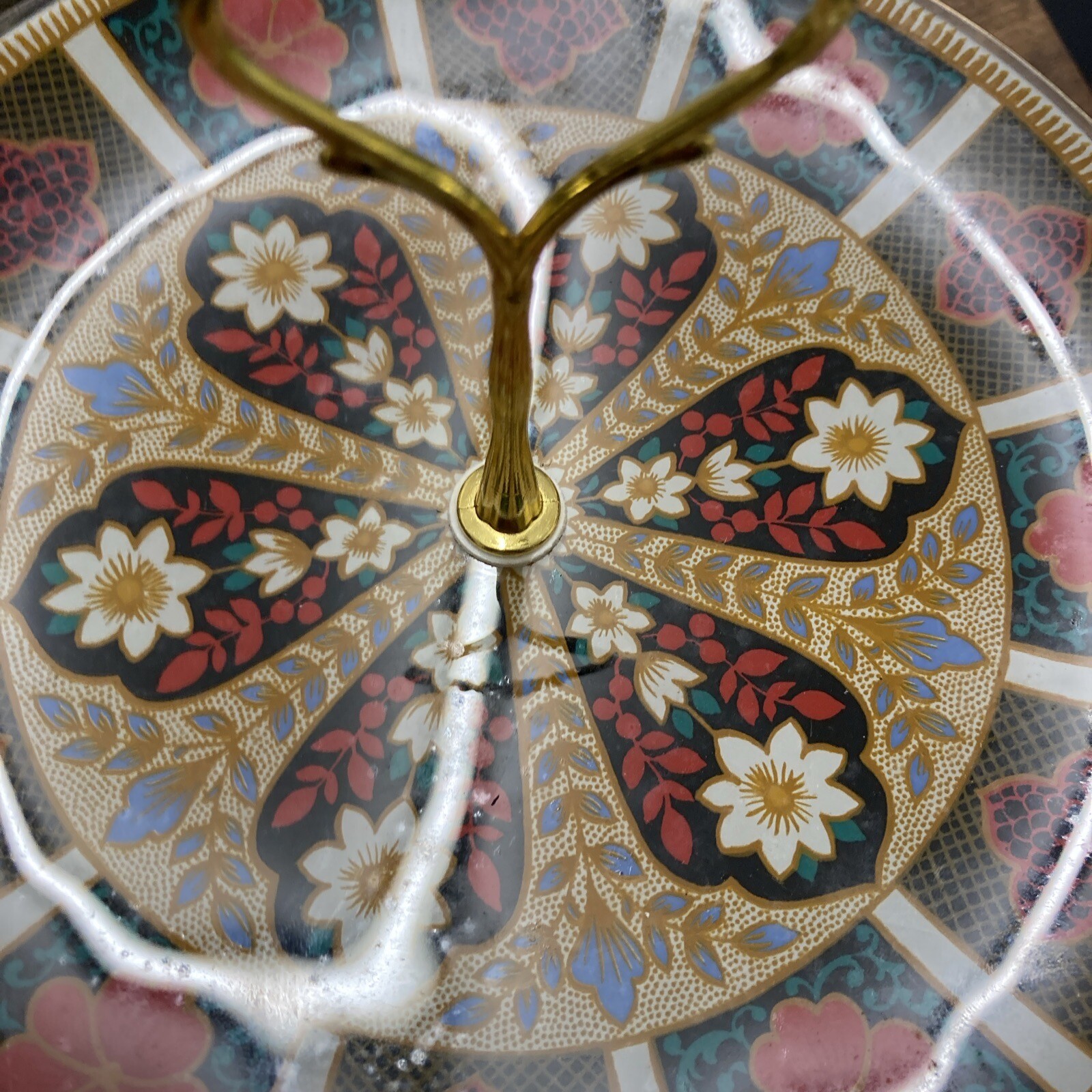 Two Tier Glass Cake Stand Afternoon Tea Christmas Vintage Fiesta eBay