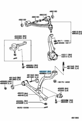 TOYOTA ARISTO LEXUS GS300 GS400 GS430 Genuine Front Suspen Lower