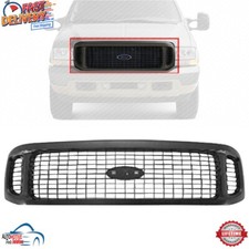 New Front Grille Assembly Black Plastic Fits 2001-2004 Ford Excursion Fo1200449