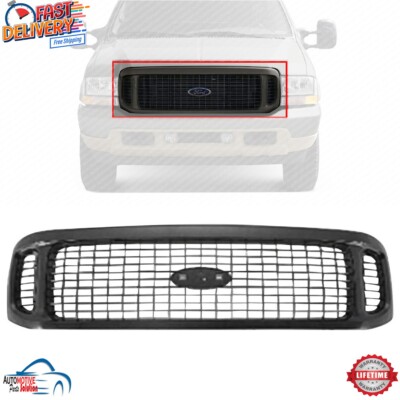 NEW FRONT GRILLE ASSEMBLY BLACK PLASTIC FITS 2001-2004 FORD EXCURSION FO1200449