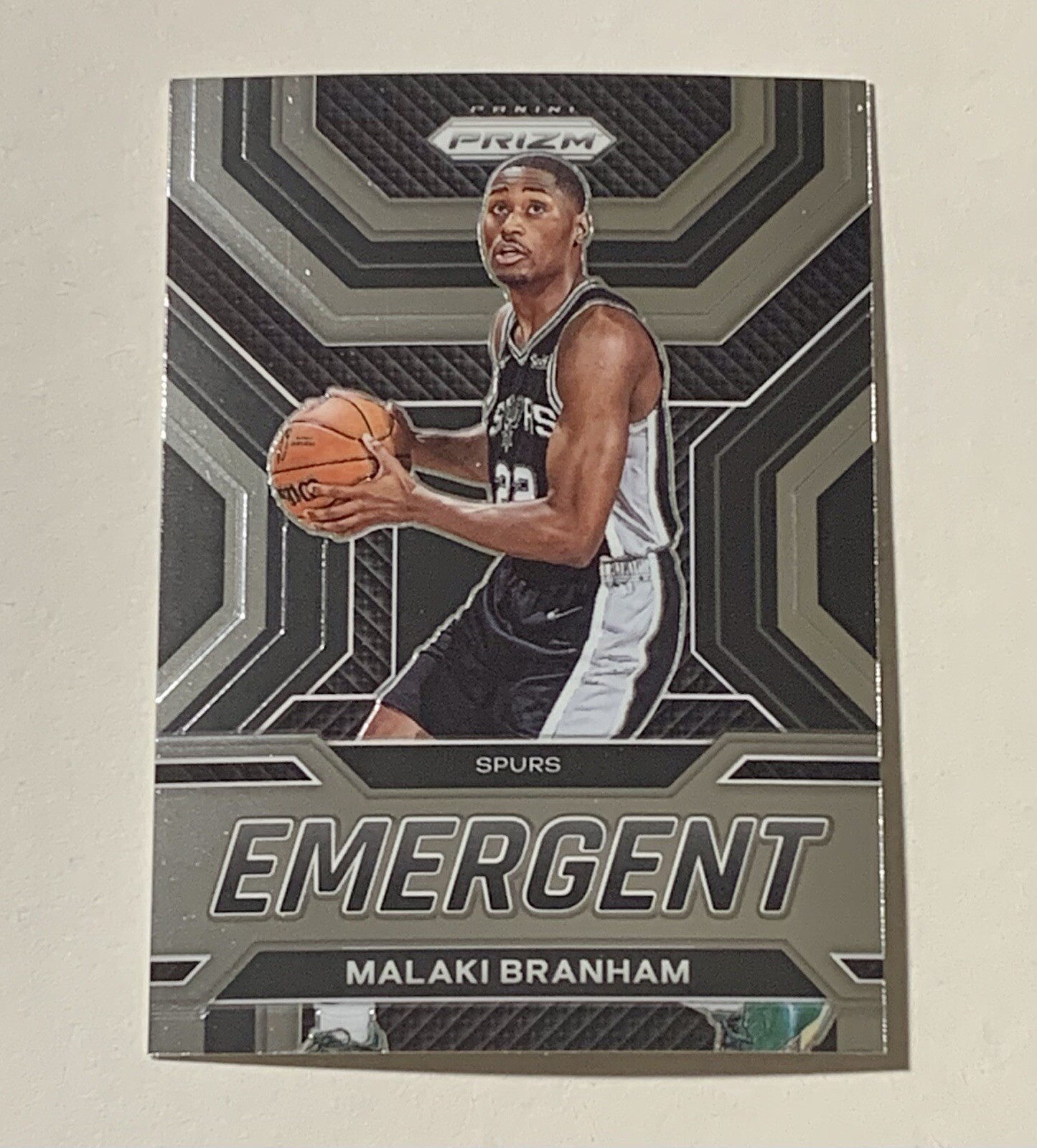 2022-23 Panini Prizm Malaki Branham Emergent RC #28 San Antonio Spurs