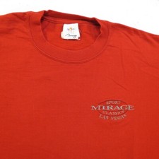 MIRAGE LAS VEGAS HOTEL CASINO TEE T SHIRT Mens XL Red Sport Classics