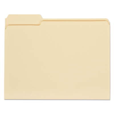 1/3-Cut Tabs, Assorted Positions, Letter Size, 11 pt. Manila, 100/Box -UNV12113