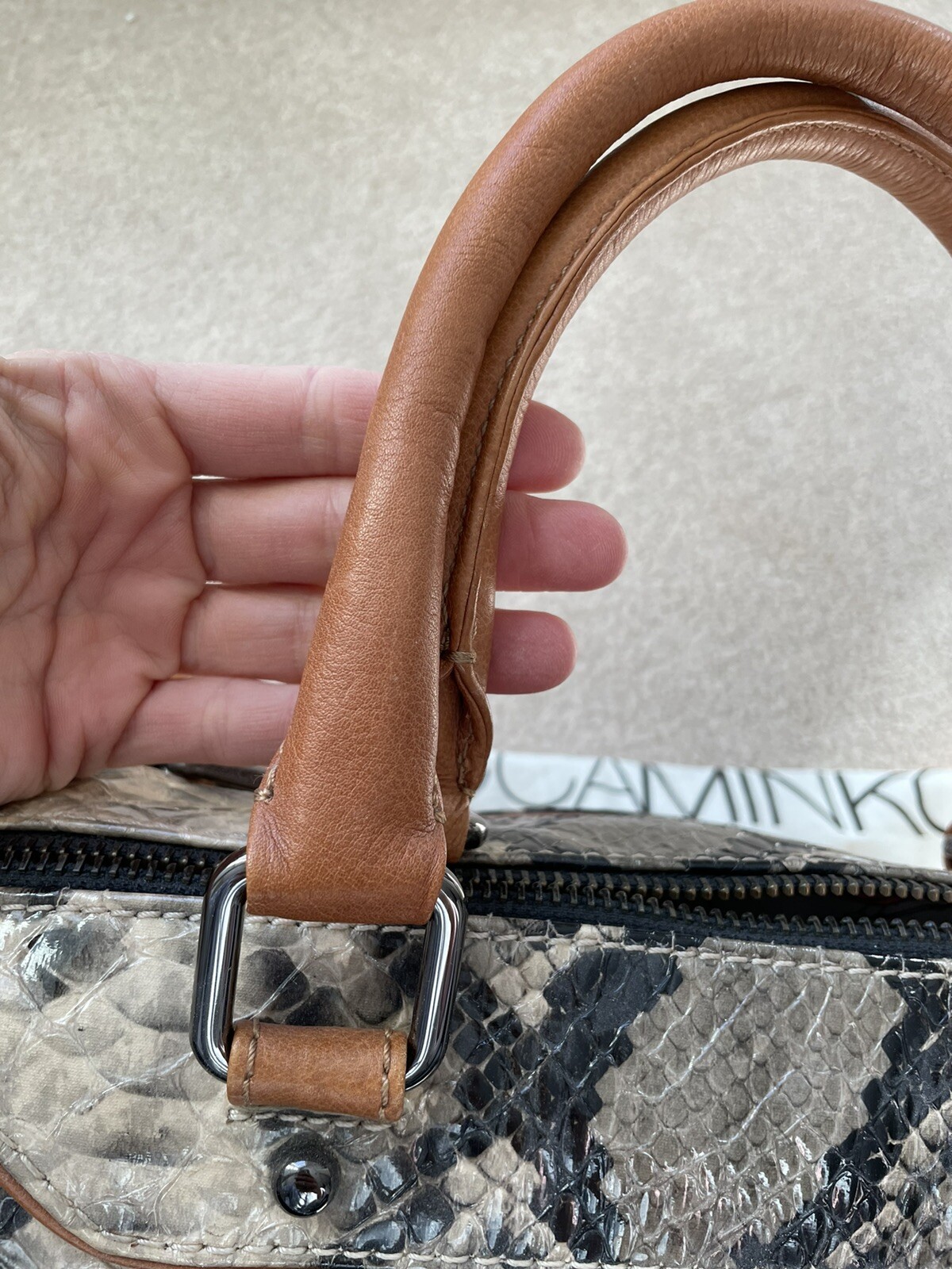 Rebecca Minkoff Python Crossbody Satchel Bag Rare… - image 6