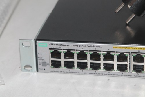 HPE / HP .. SWITCH 24 PORTS Gigabit POE+ 370W L3 & 2x SFP .Ref : 1920S / JL385A - Photo 3/13