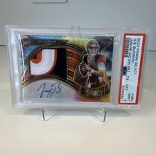 2020 Panini Select Joe Burrow Tie-Dye Prizm /15 Autograph PSA Rookie