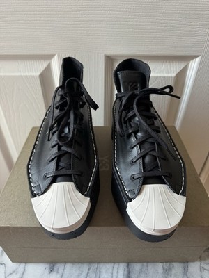 Y-3 Black Kyasu HI Leather Sneakers NWT SZ 7.5 | eBay