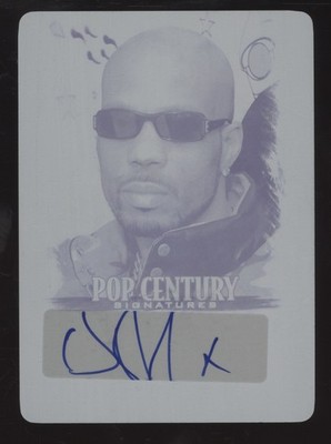 2012 Leaf Pop Century Signatures Base AUTO Cyan PRINT PLATE Earl Simmons DMX 1/1