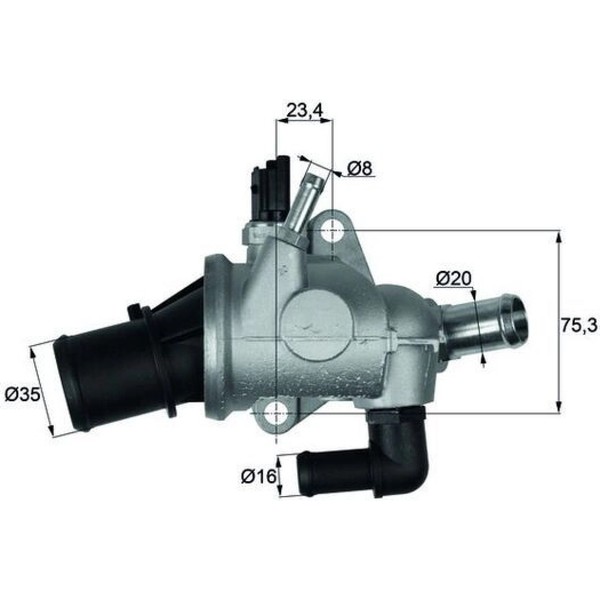 Mahle TI 174 88 Thermostat KüHlmittel FüR Alfa Romeo 156 Spider GT GTV 932 916-image
