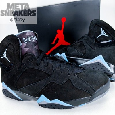 Air Jordan 7 US 13 Men's Black Grey UNC Blue Nike Retro Chambray  CU9307 004 NIB