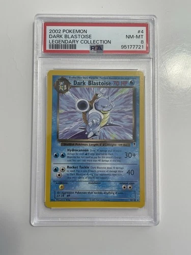 Dark Blastoise 4/110 Rare Pokémon 2002 Legendary Collection PSA 8 Nm/Mint