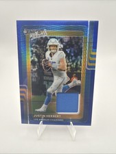 2025 Panini Optic - Donruss Threads Justin Herbert Blue Hyper Prizm (MEM)