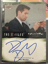 2018 Upper Deck X-Files Paranormal Script David Duchovny as Fox Mulder Autograph