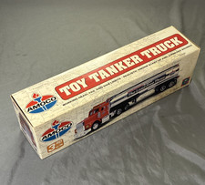 Amoco Jouet Camion Citerne Rouge Argent Noir Thème Gaz & Pétrole Modèle de Collection