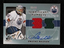 2008 SP Game Used Edition Significant Numbers 23/35 Dwayne Roloson #SN-DR Auto