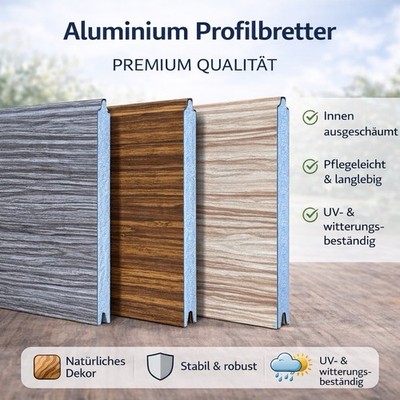 Aluminium Alu Sichtschutz Einzelprofil Zaunbretter Steckzaun Paneel 178x15cm