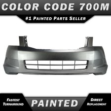 New Painted *nh700m Silver* Front Bumper Cover For 2008-2010 Honda Accord Sedan