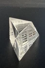 Glass Prism Architecture Paperweight Building & Tree Signed Steuben? Fathers Day